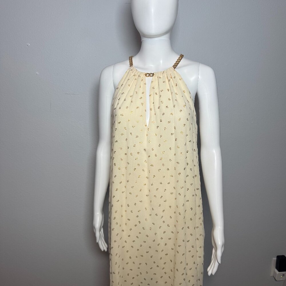 Michael Kors Gold-Accent Halter Dress – Size Medium